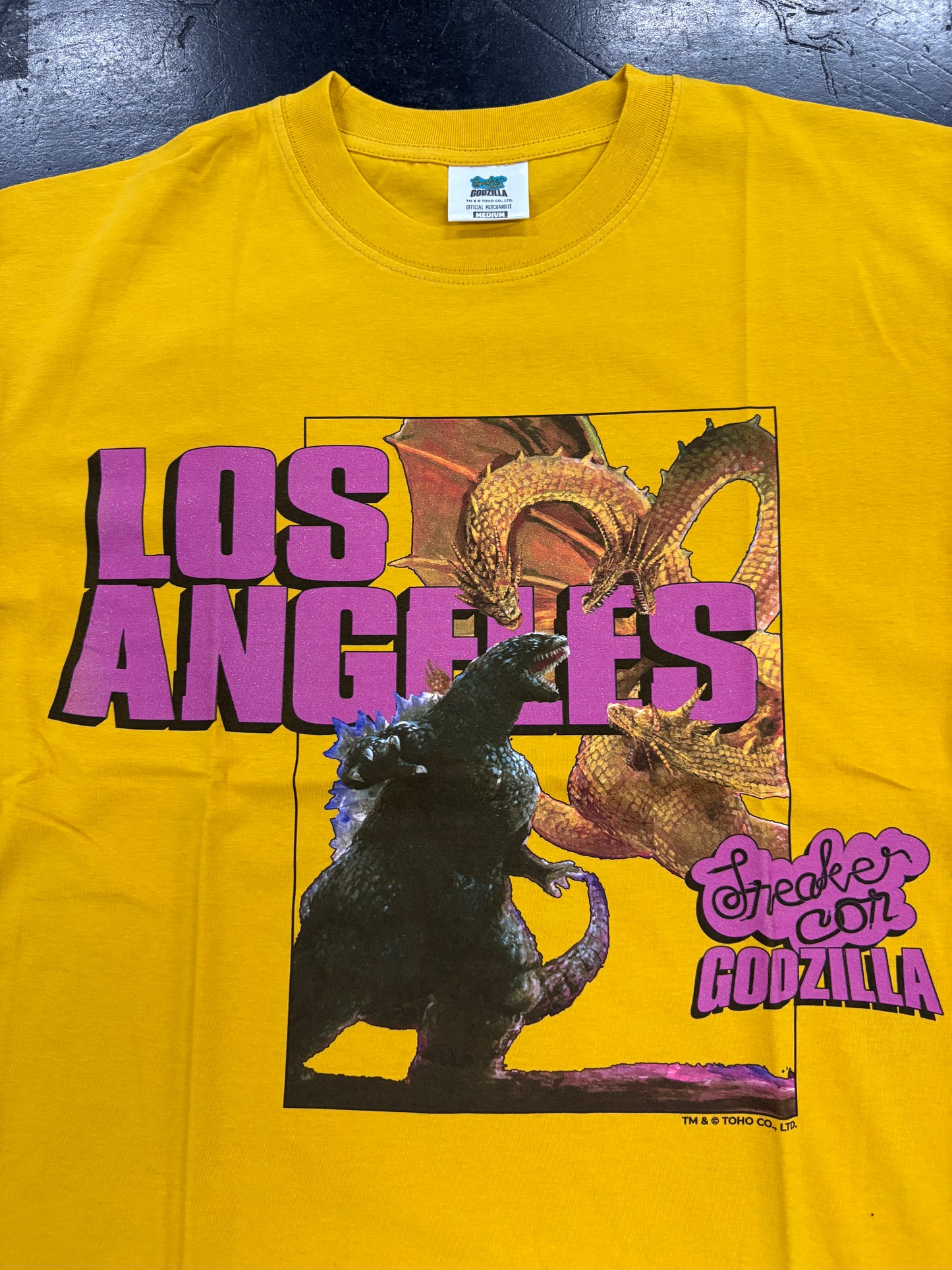 LA Godzilla v. King Ghidorah Tee - Yellow