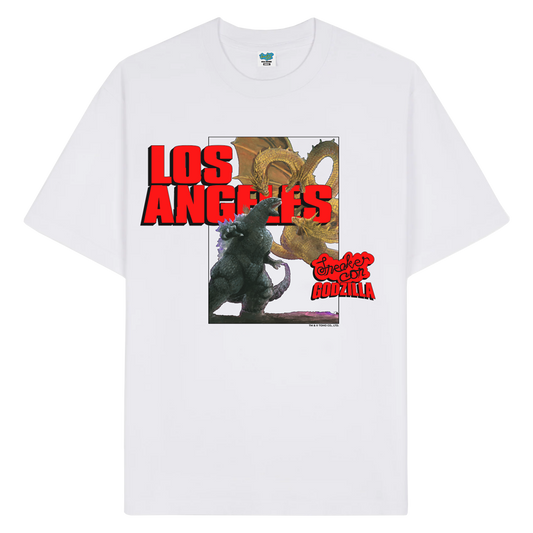 LA Godzilla v. King Ghidorah Tee - White